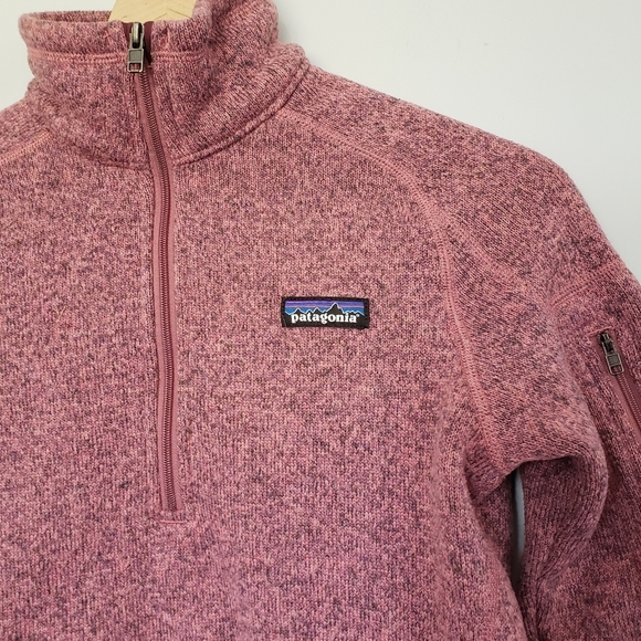 Patagonia Pink Better Sweater Quarter-Zip Size XS Quarter Zip Fleece Pullover - Picture 2 of 5